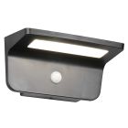 Black solar outdoor wall light modern, Mukaddes, 8W, 4000K LED, IP44