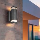 Black up down wall light modern, Poonam, IP44