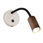 Brown wall light modern, Suradj, with switch
