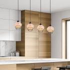 Rattan pendant light brown, Mirne