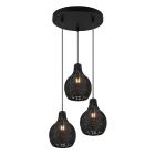 Rattan pendant light black, Annieke