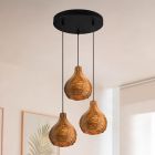Rattan pendant light brown, Annieke