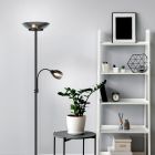 Black floor lamp modern, Larry, with switch
