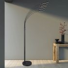Nickel floor lamp modern, Ekram, 3,5W, 3000K LED, with switch