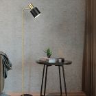 Black floor lamp metal, Zoja, with switch
