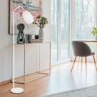 White floor lamp modern, Delana, with switch