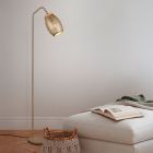 Brown floor lamp modern, Delana, with switch