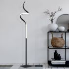Black floor lamp modern, Aby, 11W, 3000K LED, with touch dimmer