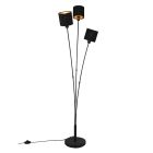 Black floor lamp modern, Koge, with switch