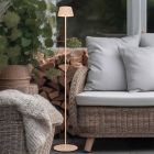 Brown rechargeable floor lamp modern, Reshma, 1,5W, 3000K LED, IP44, with touch dimmer