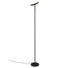 Black floor lamp modern, Shahid, 17W, warm to cold white adjustable LED, with touch dimmer