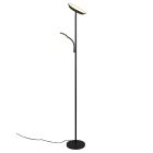Black floor lamp modern, Shahid, 17W, warm to cold white adjustable LED, with touch dimmer