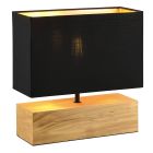 Wood table lamp brown, Job, with switch