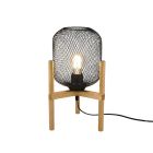 Black table lamp vintage, Cristel, with switch