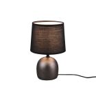 Ceramic table lamp nickel, Myrna, with switch
