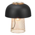 Black table lamp industrial, Sylvano, with switch