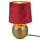 Ceramic table lamp gold, Jorre, with switch