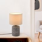 Ceramic table lamp brown, Boban, with switch