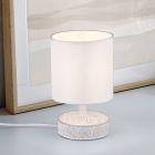 Ceramic table lamp white, Lola, with switch