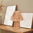 Paper table lamp brown, Nurten, with switch