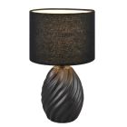 Black table lamp retro, Roeland, with switch