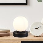 Black table lamp metal, Serdal, with switch