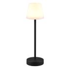 Black rechargeable table lamp plastic, Suman, 2W, warm to cold white adjustable LED, IP44, with touch dimmer