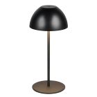 Black rechargeable table lamp plastic, Mikhail, 2W, 3000K LED, IP44, with touch dimmer