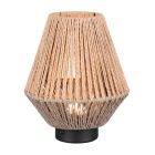 Paper rechargeable table lamp brown, Isaura, 1,5W, 3000K LED, 3-step dimmable