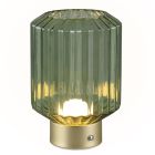 Brass rechargeable table lamp retro, Tamer, 2W, 3000K LED, with touch dimmer