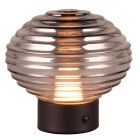 Black rechargeable table lamp retro, Walid, 2W, 3000K LED, with touch dimmer