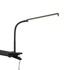 Black clip on light modern, Rommert, 5W, warm to cold white adjustable LED, with touch dimmer