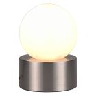 Nickel table lamp modern, Mirjam, with switch