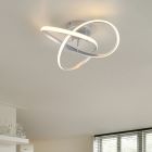 Silver ceiling light design, Suat, 15W, 3000K LED
