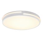 White flush ceiling light modern, Fadi, 24W, warm to cold white adjustable LED, with remote control