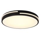 Black flush ceiling light modern, Fadi, 24W, warm to cold white adjustable LED, with remote control