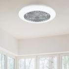 Grey ceiling fan modern, Damyan, 30W, RGBW LED, with remote control