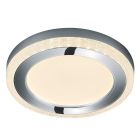 White flush ceiling light modern, Oba, 16W, RGBW LED, with remote control