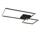 Black flush ceiling light modern, Binc, 25W, 4000K LED, 3-step dimmable