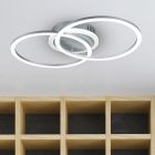 Taupe flush ceiling light modern, Semira, 25W, 3000K LED