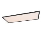 Black flush ceiling light modern, Marlise, 33,5W, warm to cold white adjustable LED, with remote control