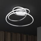 Chrome flush ceiling light design, Marell, 36W, 4000K LED, 3-step dimmable