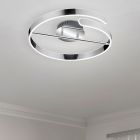 Chrome flush ceiling light design, Resy, 37W, 4000K LED, 3-step dimmable