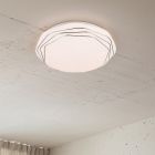 White flush ceiling light modern, Ouafa, 22W, warm to cold white adjustable LED, with remote control