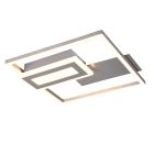 Nickel flush ceiling light design, Shun, 22W, 3000K LED