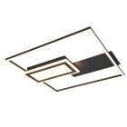 Black flush ceiling light design, Shun, 32W, warm to cold white adjustable LED