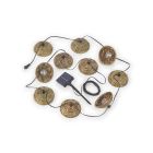 Solar-powered string light, with brown caps, 10 bulbs, 2700K, 0.5W