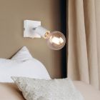 White wall spotlight modern, Odin, with switch