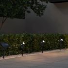Black solar garden spike lights, Mijke, 0,5W, 4000K LED, IP44