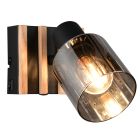 Black wall spotlight modern, Steije, with switch